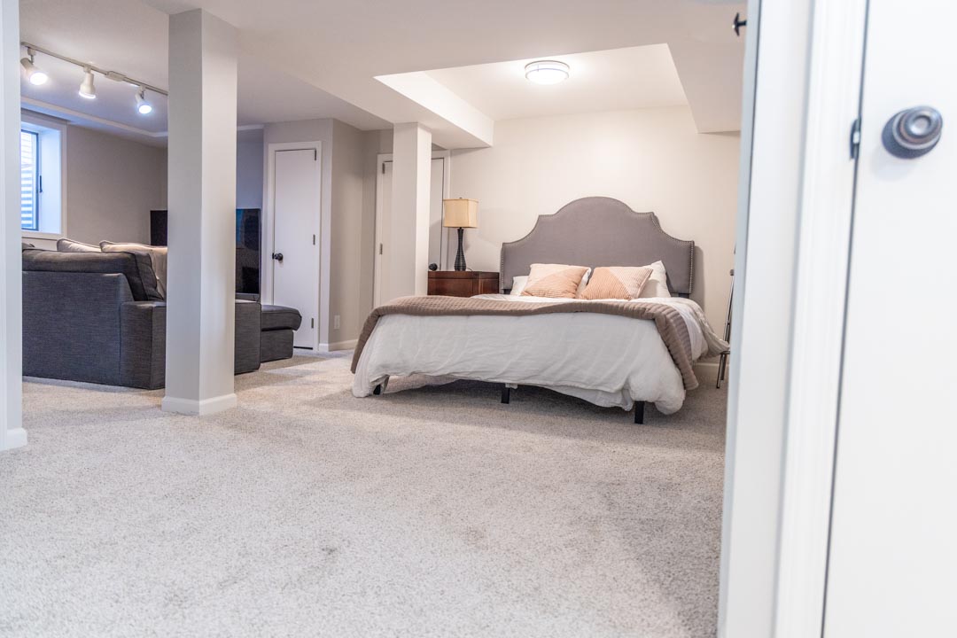 Basement finishing project by Morning Star Remodeling