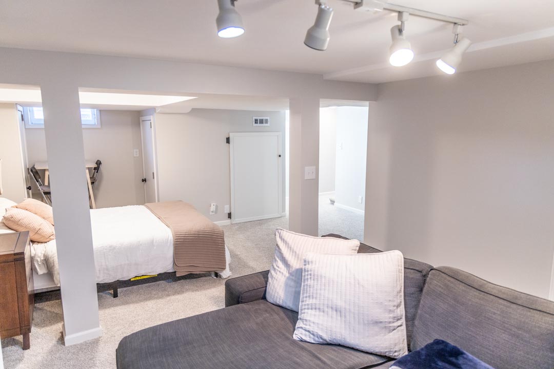 Basement finishing project by Morning Star Remodeling